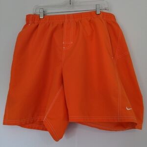 Nike Dri fit Shorts Mens 2XL Orange Unlined Pockets Drawstring Athletic